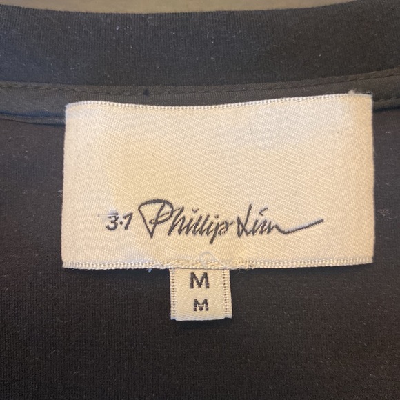 3.1 PHILIPP LIM twist crop top black Size :M - Picture 3 of 9